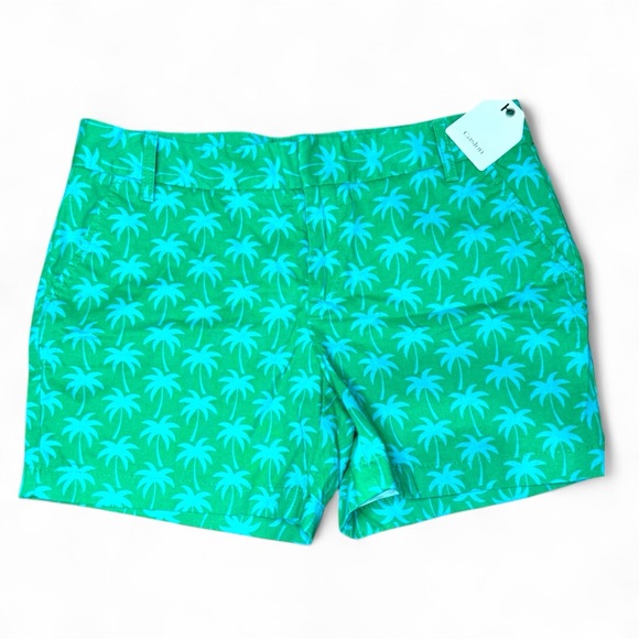 Preppy shorts Size 8 by Caslon Palm Tree pattern Tropical Resort Vacation - Picture 1 of 5
